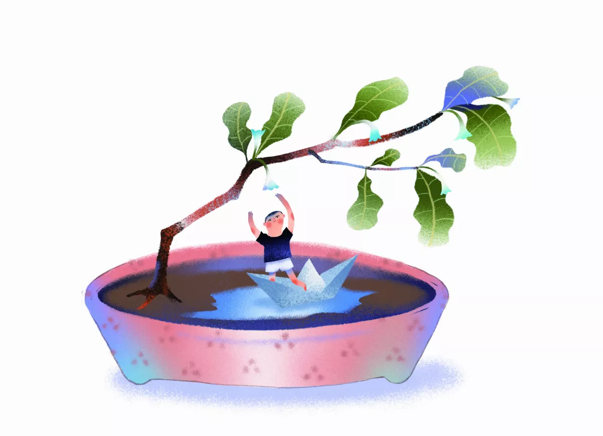 【童 詩‧童 思】盆栽與湖泊