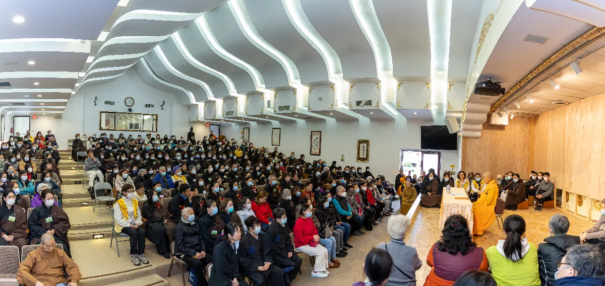 North America Water and Land Dharma Service: Venerable Tzu Jung Exhorts Buddhists to Cultivate the Three Supports