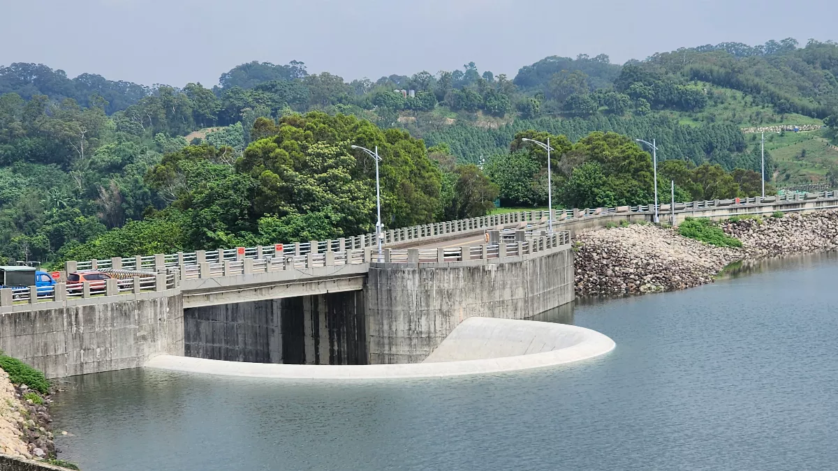寶二水庫溢流堰加高測試過關 增加210萬噸蓄水