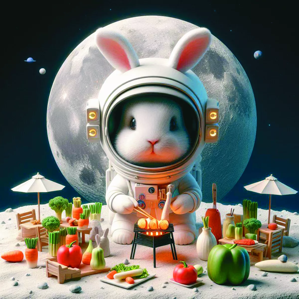 月球素烤派對 飄香宇宙
