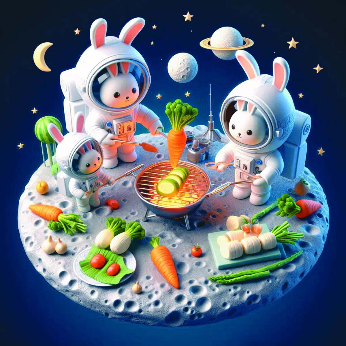 月球素烤派對 飄香宇宙