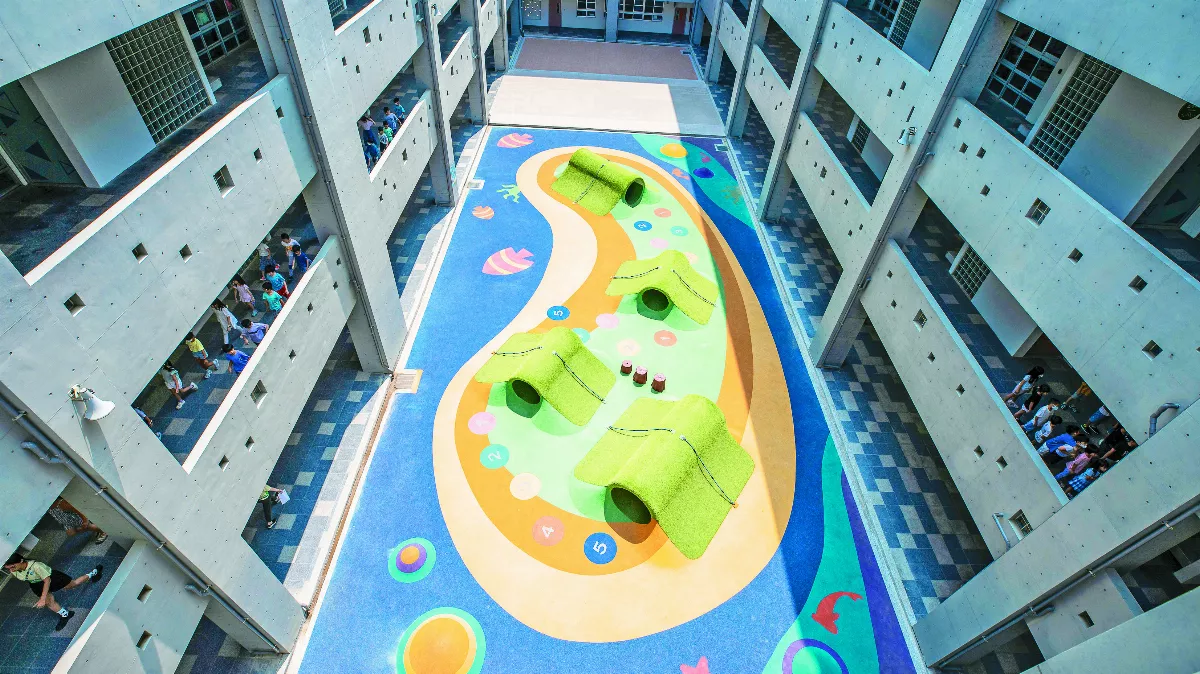 淡海國小翻修  來玩躲貓貓