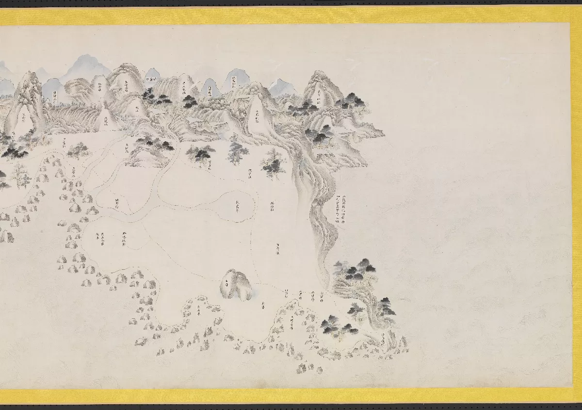 故宮展出〈台灣圖附澎湖群島圖〉一窺縱貫全島的「南北大路」  