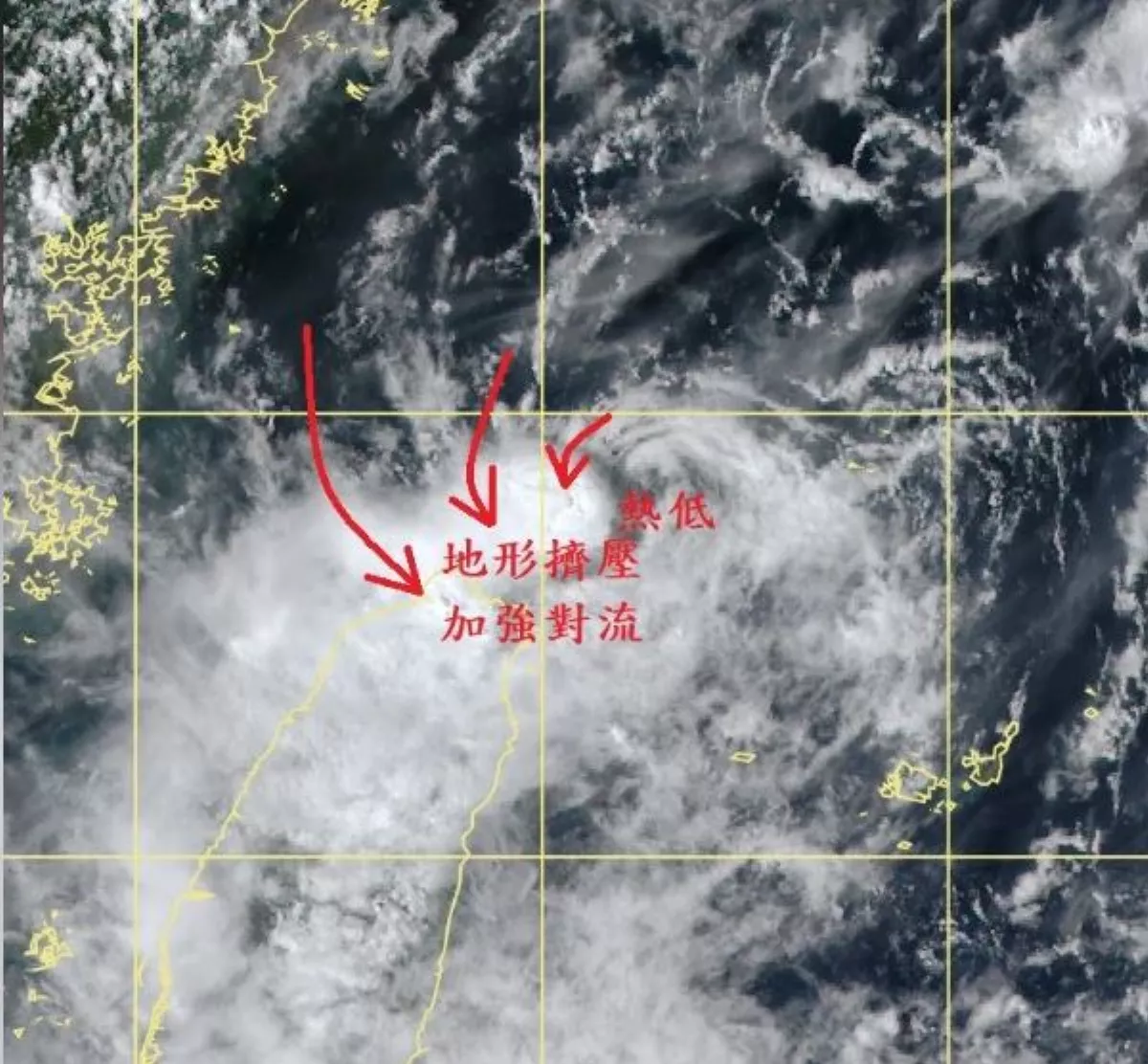 北台灣降雨增強 一張圖解惑