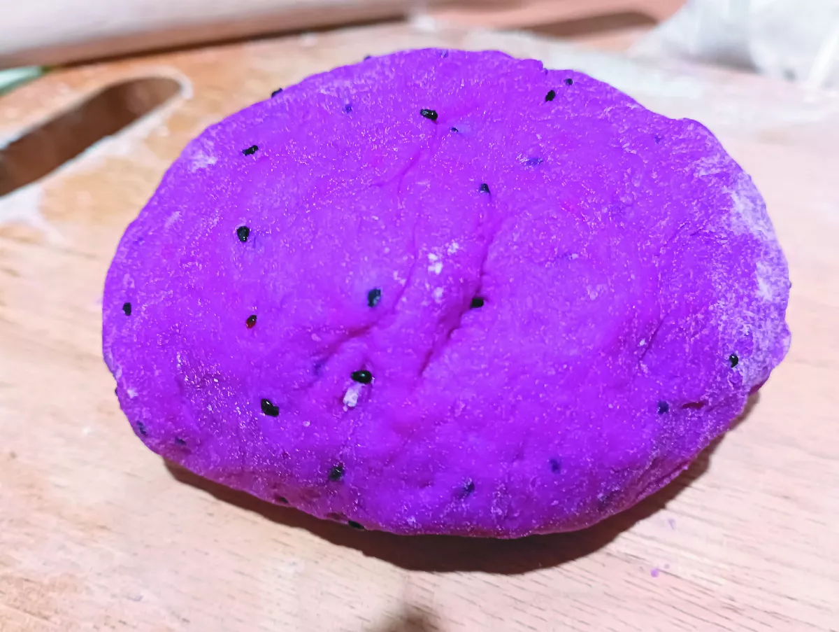 火龍果玫瑰饅頭