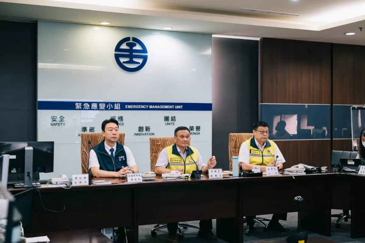 交通部防颱備戰 陳世凱視察防災中心