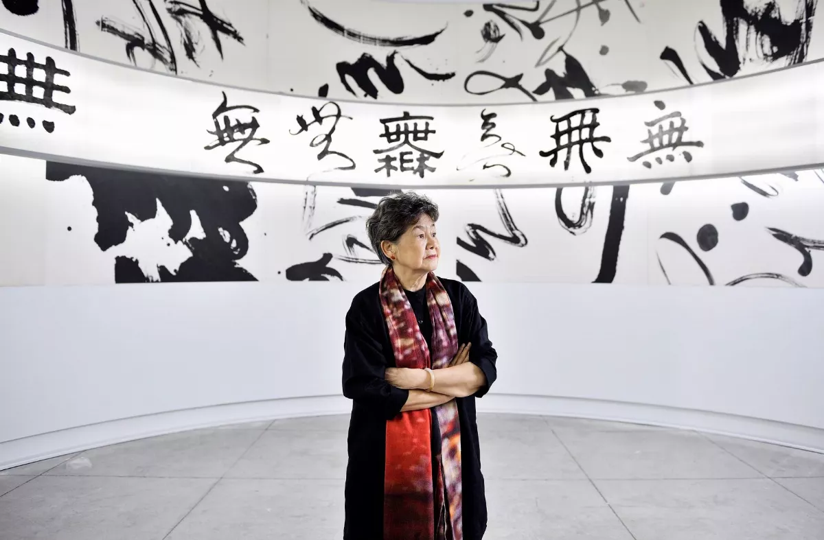 董陽孜美國首展《對話》 巨幅漢字書法亮相大都會