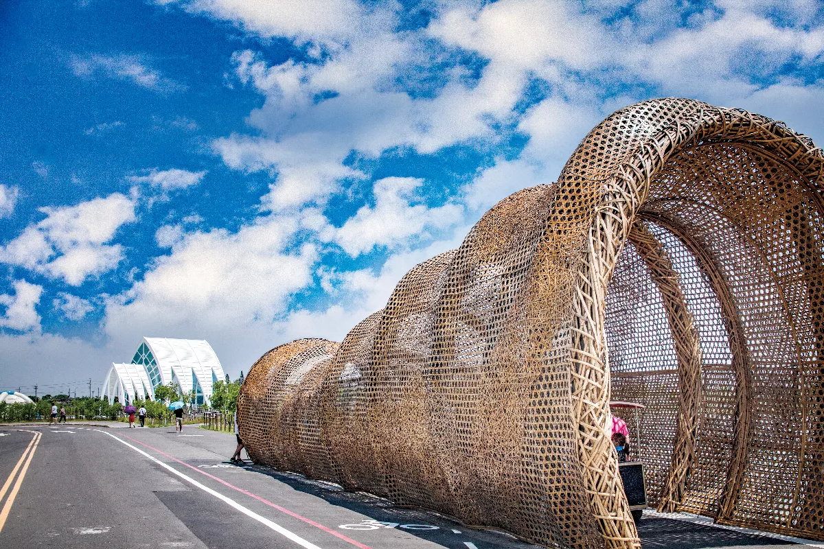 北門溼地景觀藝術 彈塗魚籠竹隧道