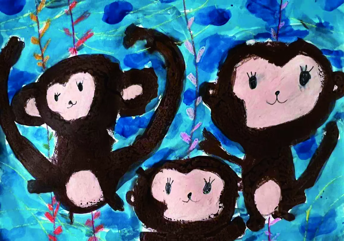 【快樂塗鴉簿】頑皮的猴子