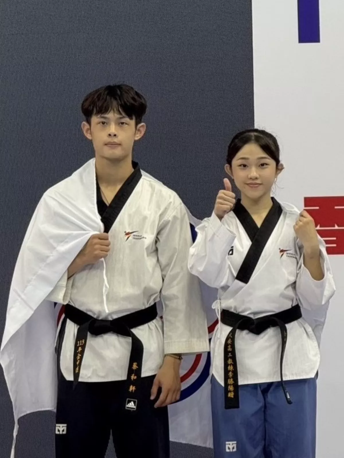 台灣雙星奪金 吳庭瑜、蔡和軒奪2024跆拳道品勢錦標賽U30金牌