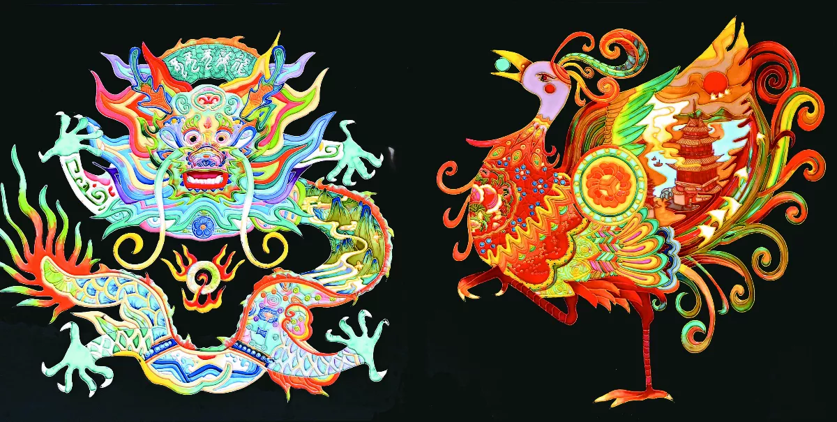 洛陽三彩壁畫  色彩豔麗吸睛