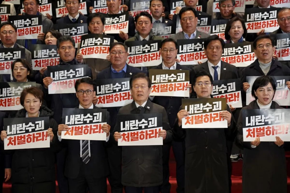 痛批南韓執政黨破壞憲政體制 李在明誓言14日彈劾尹錫悅