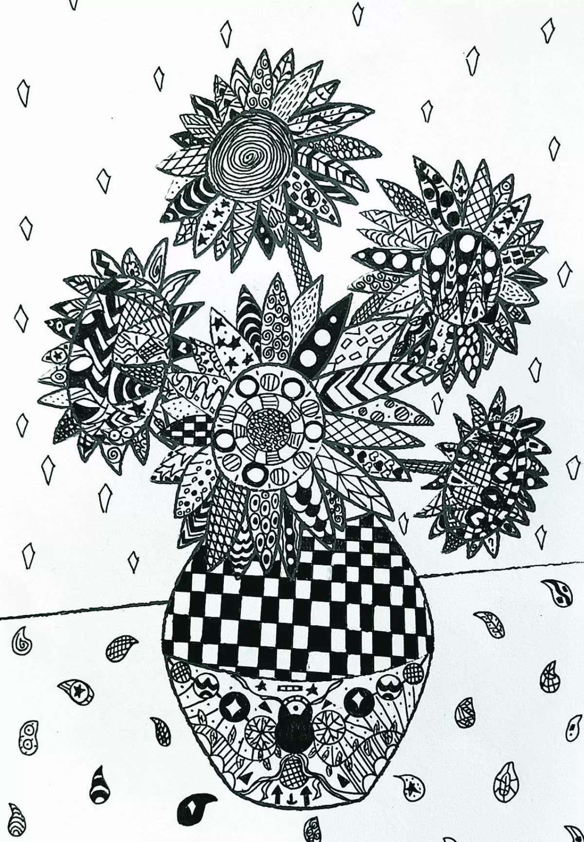 【快樂塗鴉簿】花之禪繞