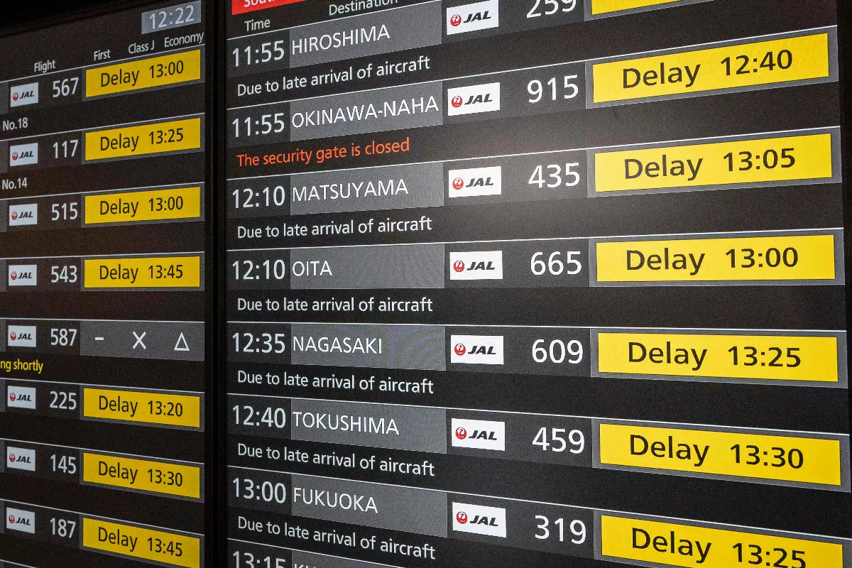日本航空遭網攻 多地機場航班延誤