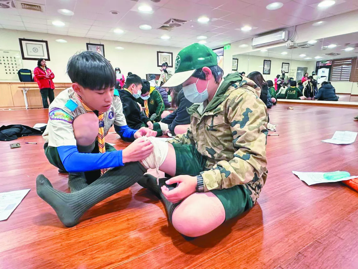 助己救人  佛光童軍聯合急救訓練