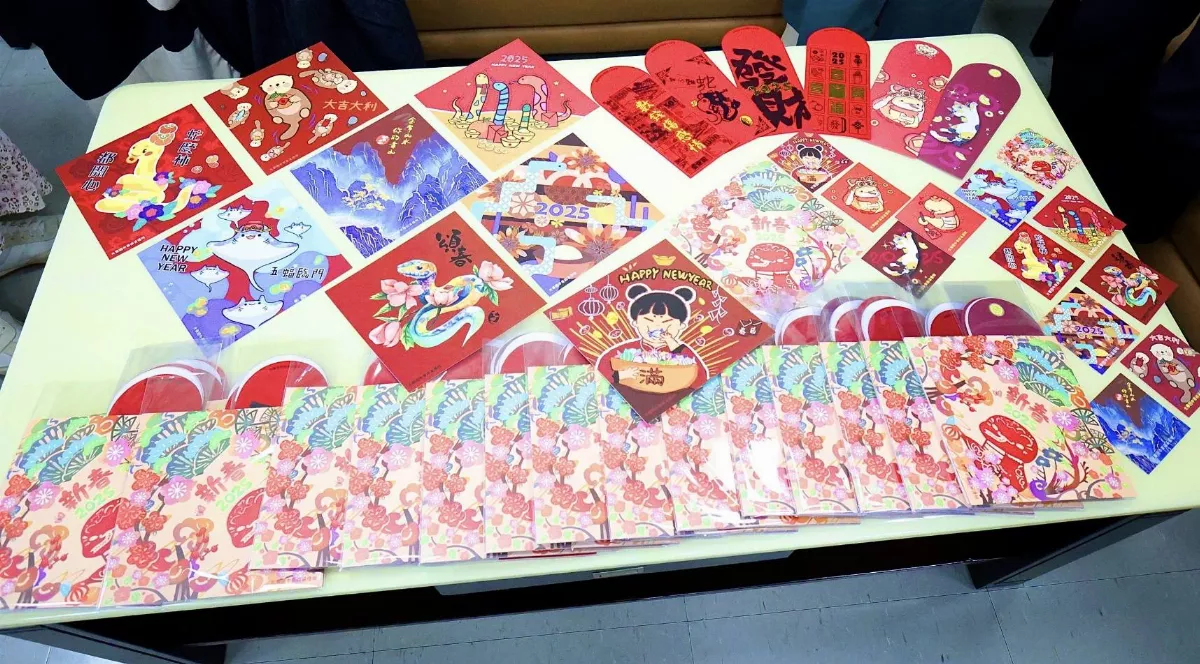 美術班巧思紅包袋 斗方、春聯趣味盎然
