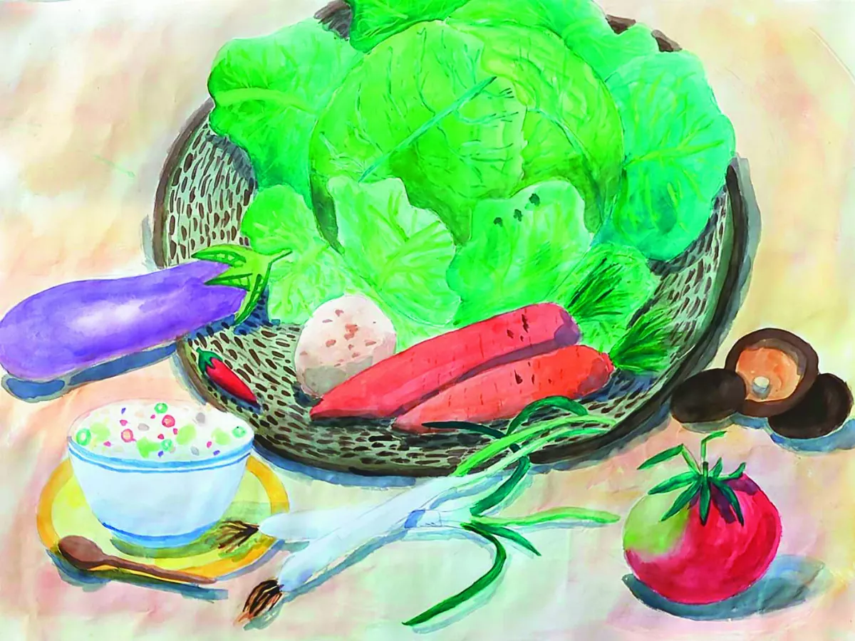 【快樂塗鴉簿】美味的蔬菜粥