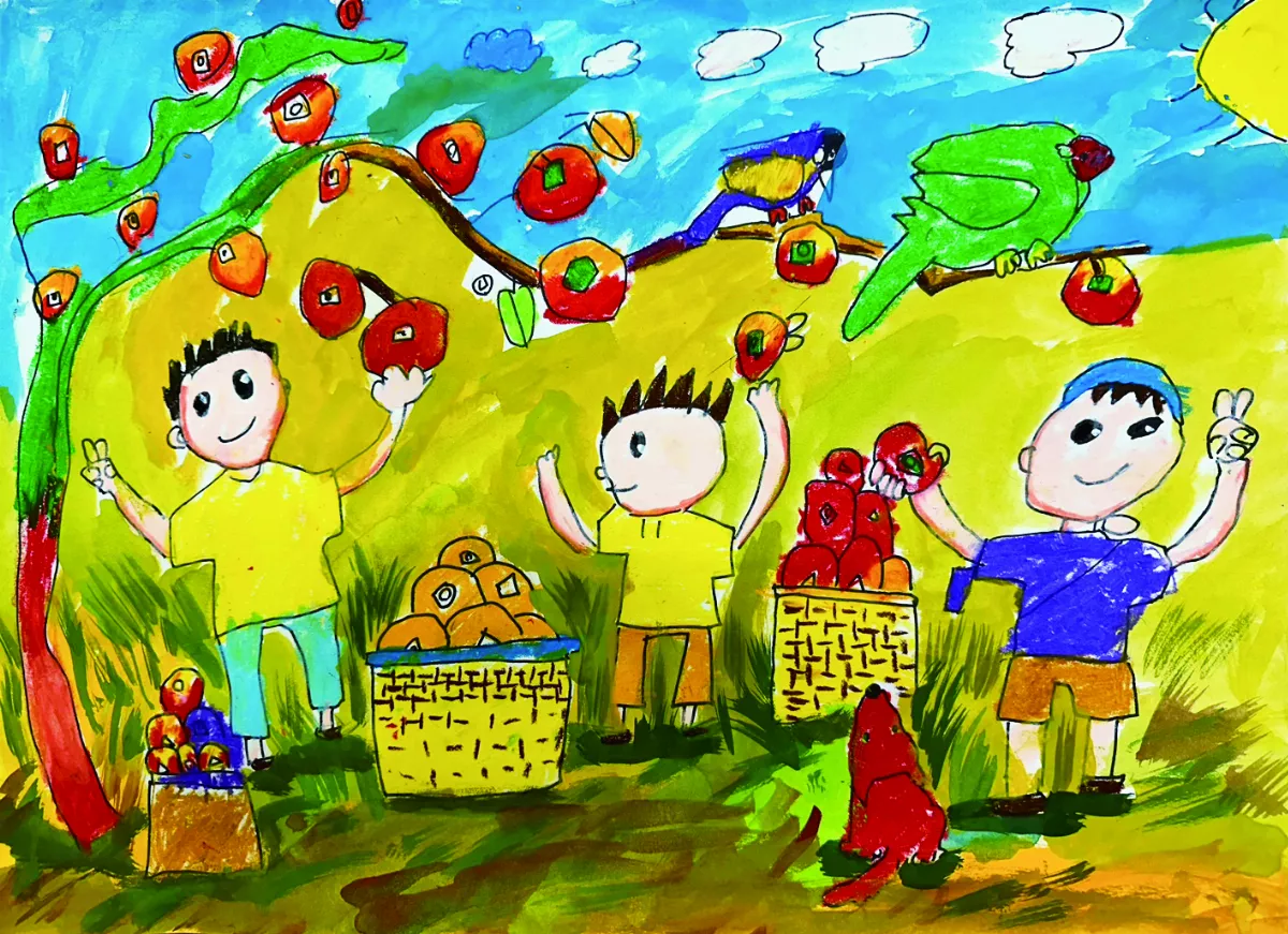 【快樂塗鴉簿】一起採柿子