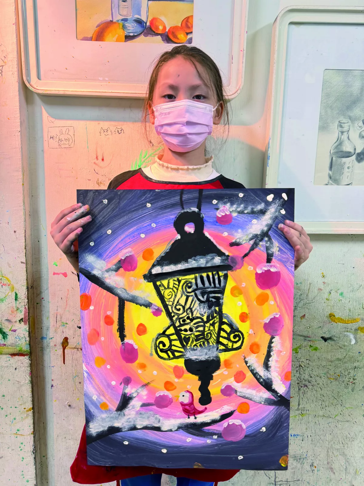 【童畫天地】浪漫街燈渲染技法