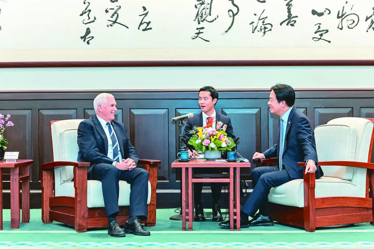 美國前副總統訪台 潘斯會賴總統：美絕不會放棄台灣