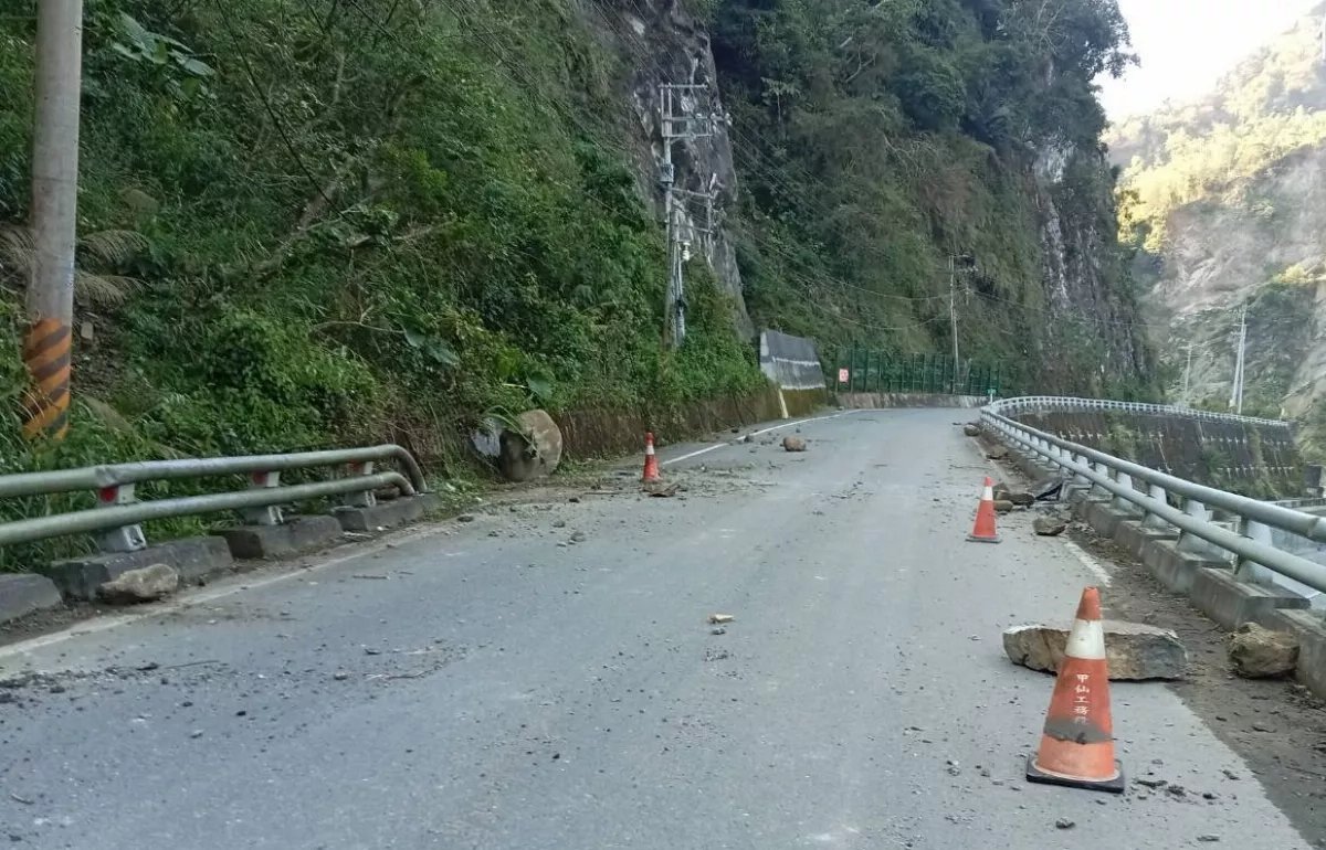 大埔地震致台29線落石 工務段搶通籲避免上山