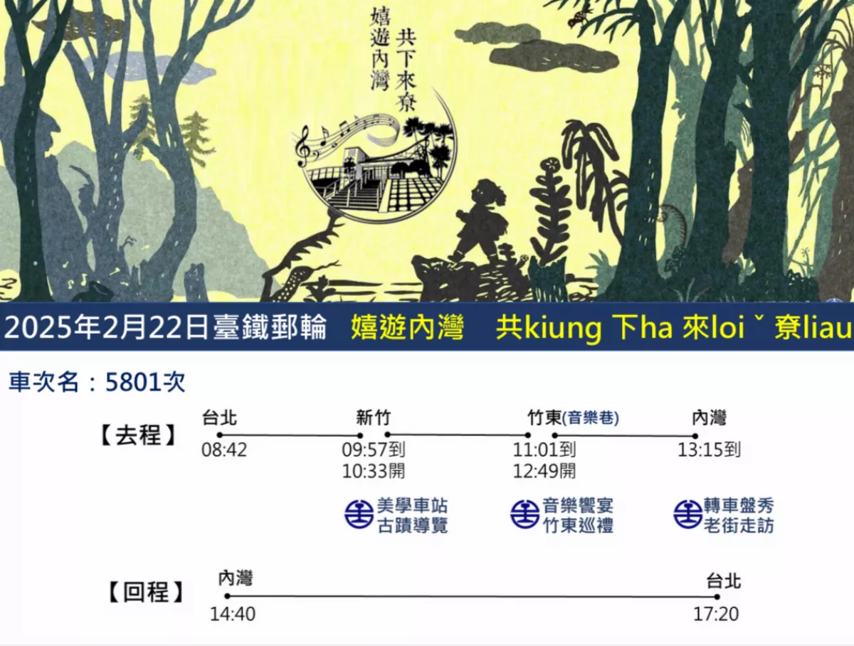 台鐵全新郵輪列車 888元內灣追櫻明開賣