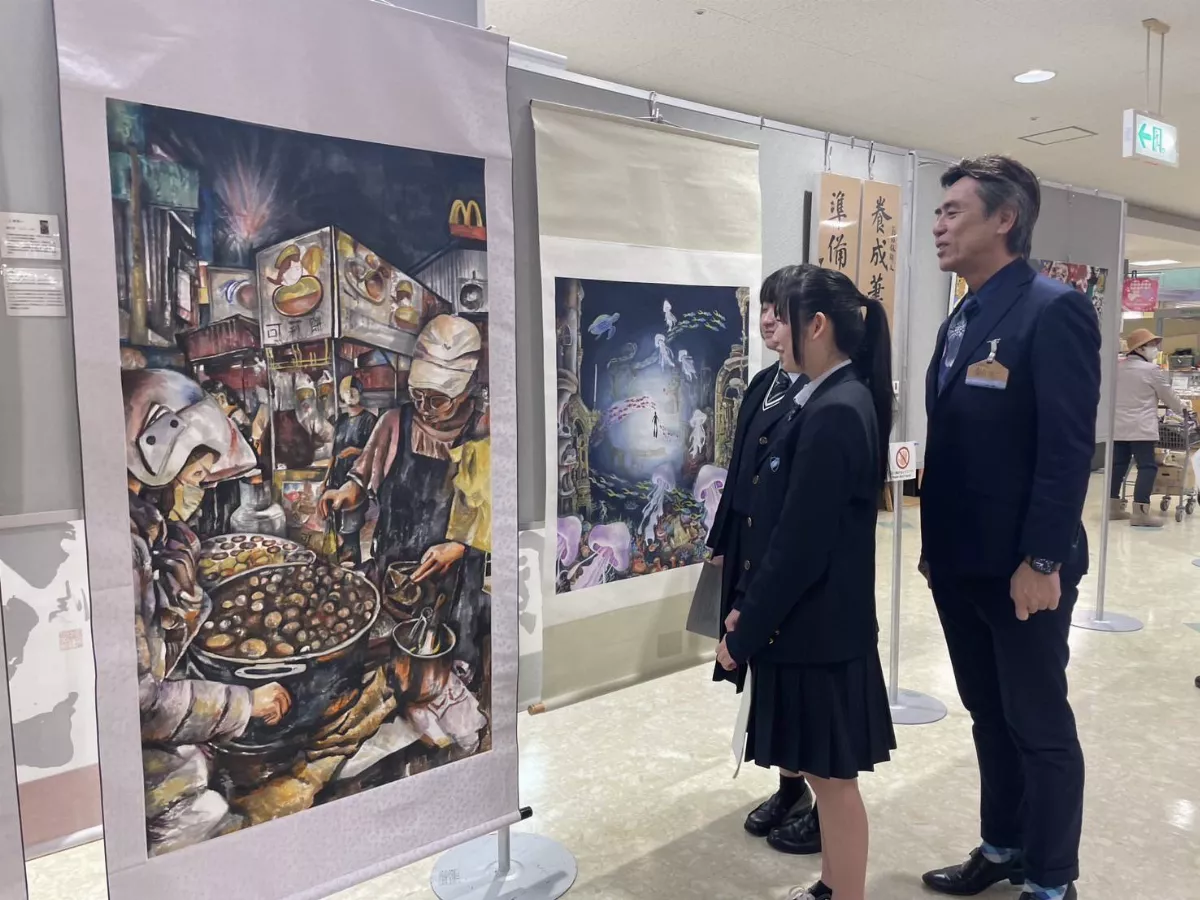 牽起友誼的手 台日高校生藝文創作跨國聯展