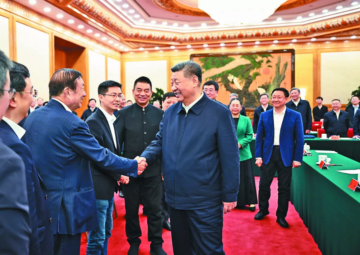 習近平會民企巨頭 信心喊話