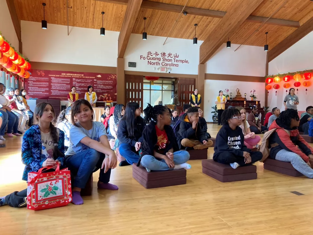 Spring Festival Cultural Experience at Fo Guang Shan Buddhist Temple, NC: U.S. Elementary School Students Embrace Chinese Culture