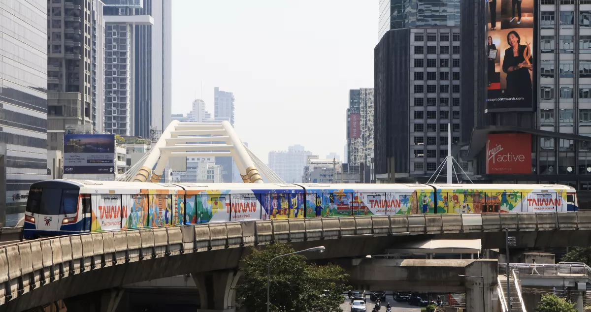 觀光署廣告打到曼谷 泰國BTS、MRT看得到台灣美景