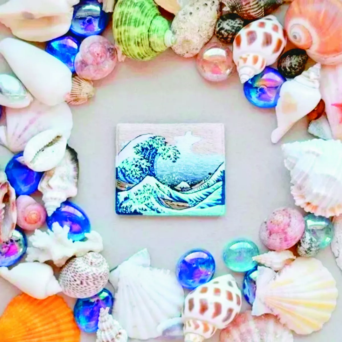 手做刺繡胸針 世界名畫戴著走