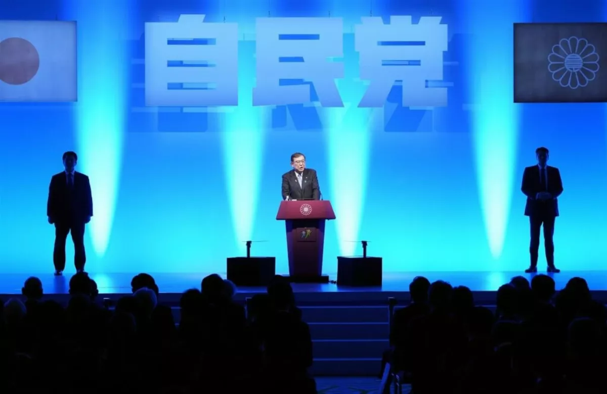 日首相石破茂出席自民黨大會 盼今夏贏得參議院選舉