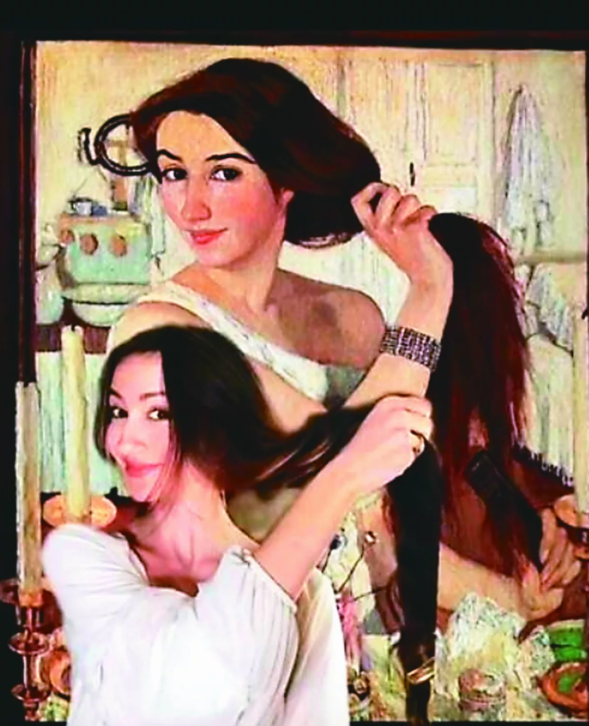 美國網紅 撞臉百年前畫作女主角