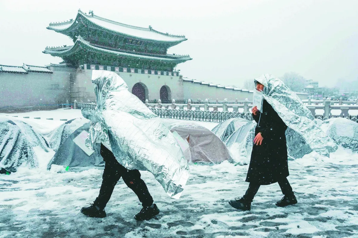 大雪擋不住抗議