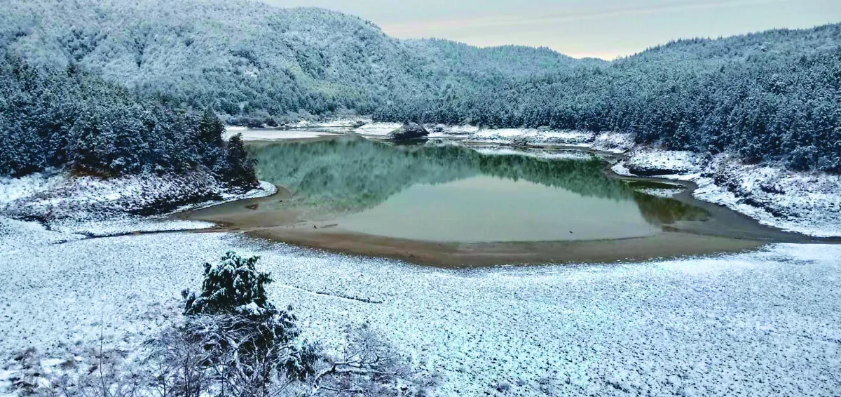 太平山翠峰湖 雪景美不勝收