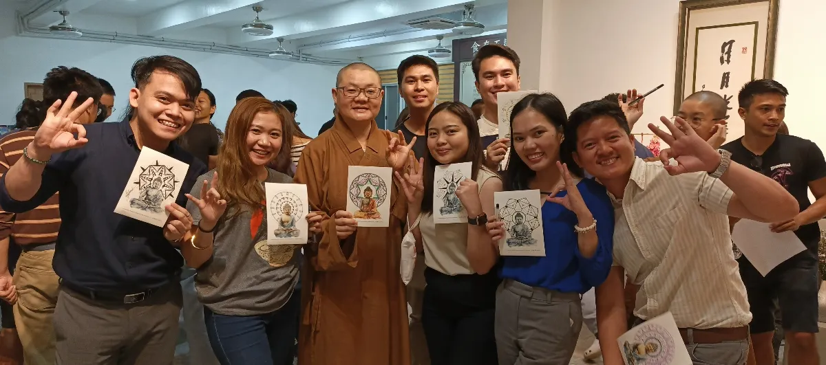 Blending Meditation with Art and Healing, Venerable Miao Zhen Leads Zentangle Workshop at Chu Un Temple in Cebu