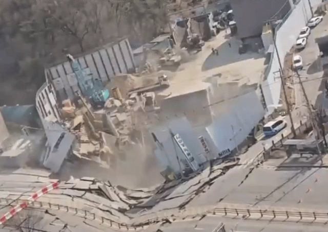 南韓工安意外  輕軌工地發生坍塌1人失聯搜救中