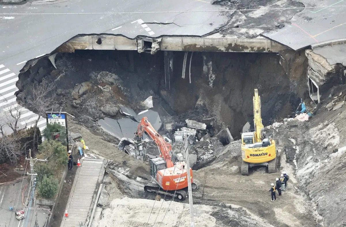 埼玉縣天坑找到受困3個月駕駛遺體  下水道重建要7年