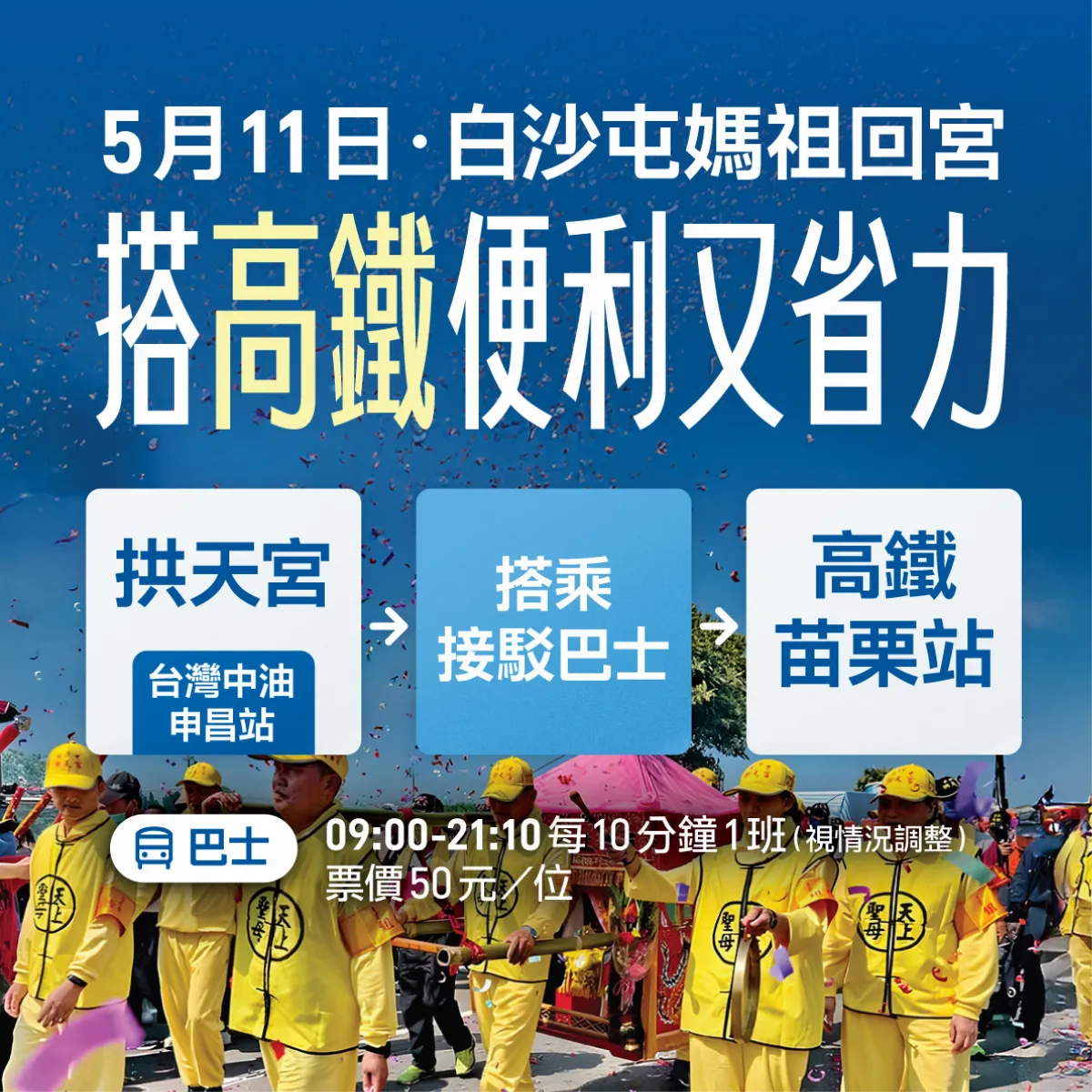 511白沙屯媽祖進香回鑾 交長親揭疏運規畫