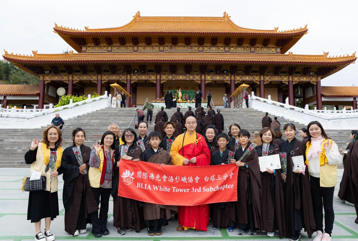 Young Devotees Inspired to Uphold the Dharma at Hsi Lai Temple’s Triple Gem Refuge and Five Precepts Ceremony