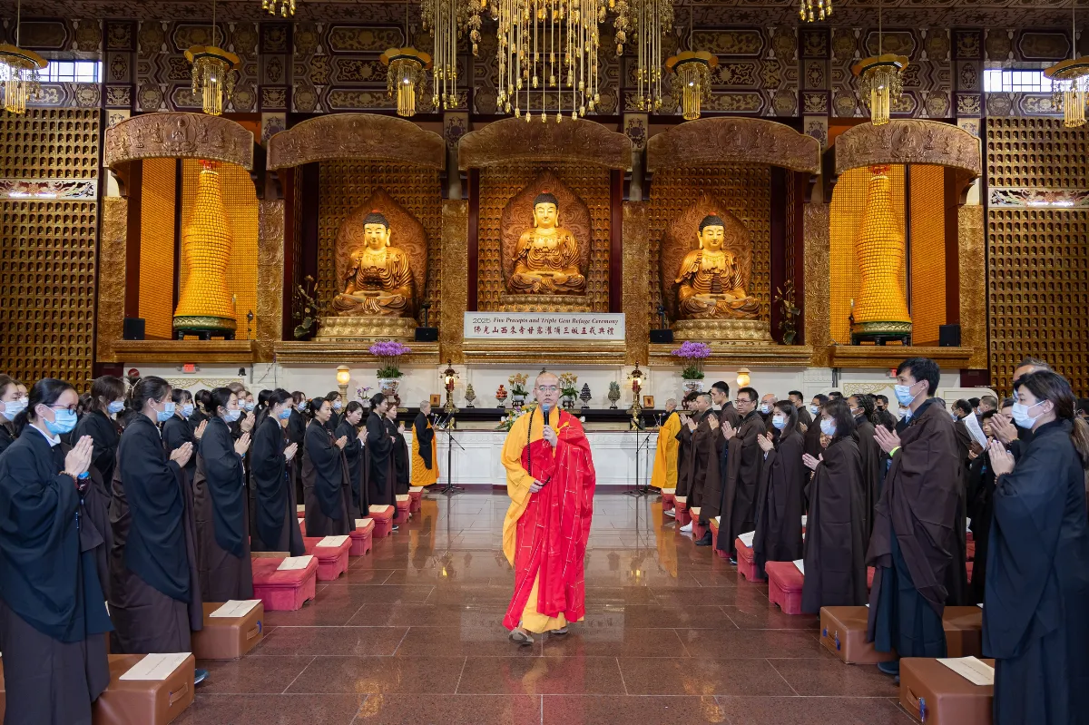 Young Devotees Inspired to Uphold the Dharma at Hsi Lai Temple’s Triple Gem Refuge and Five Precepts Ceremony