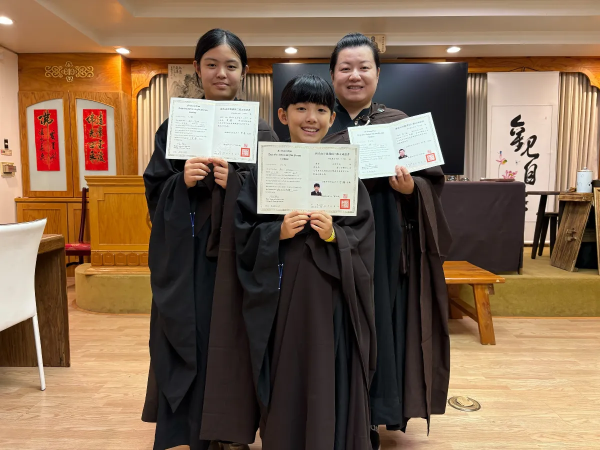 Young Devotees Inspired to Uphold the Dharma at Hsi Lai Temple’s Triple Gem Refuge and Five Precepts Ceremony