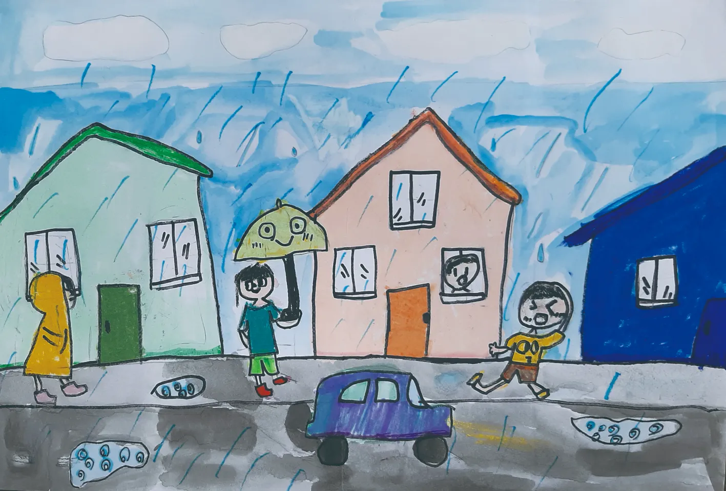 【快樂塗鴉簿】下雨天 