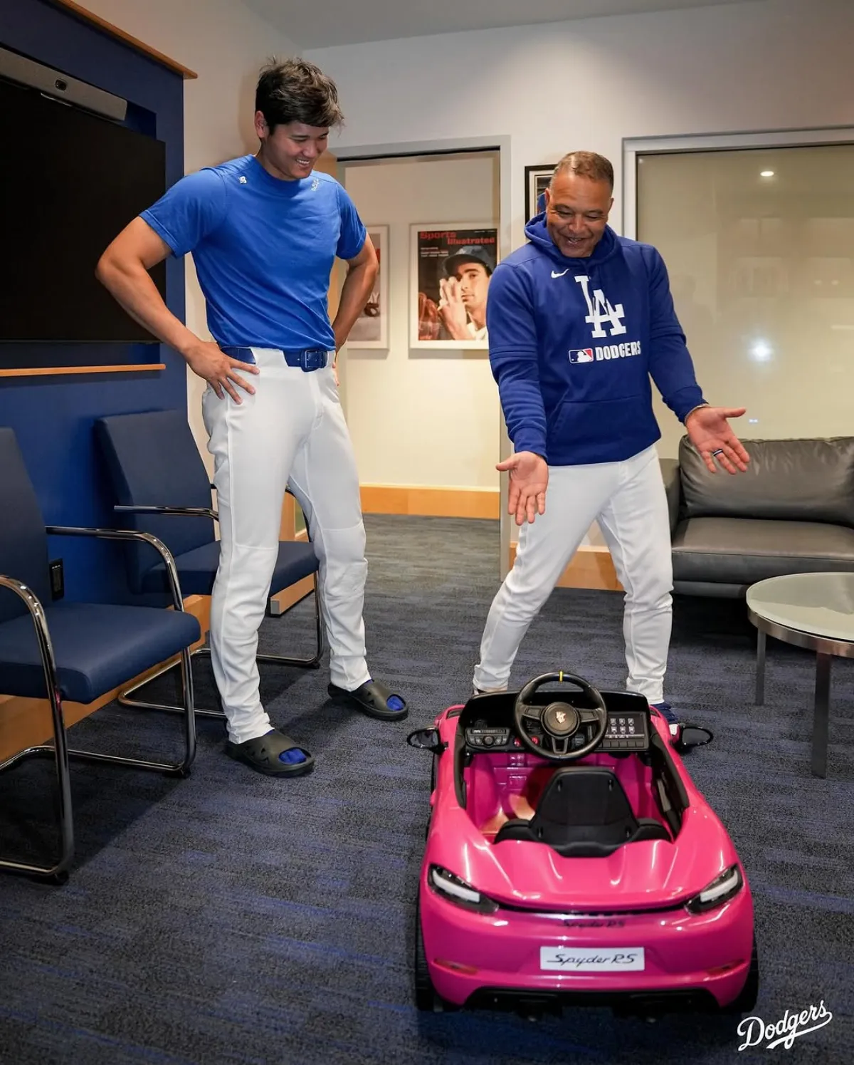 MLB／道奇主帥送上玩具超跑 當大谷女兒的初跑車