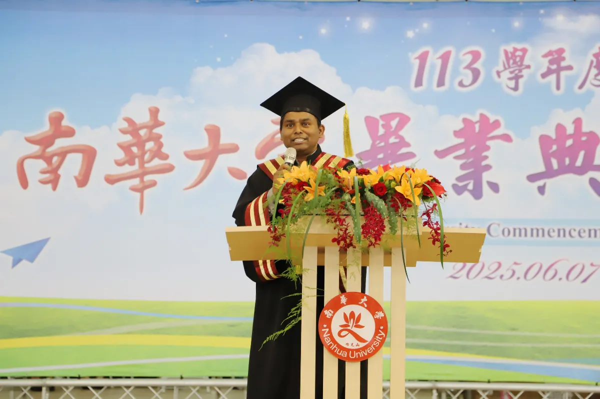 南華大學畢業典禮 印度博士生感謝星雲大師