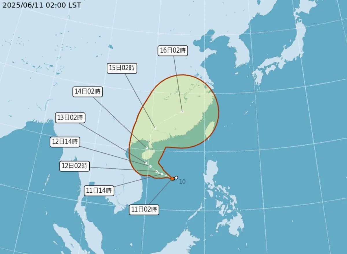 今年首颱蝴蝶生成 直接影響台灣機率低