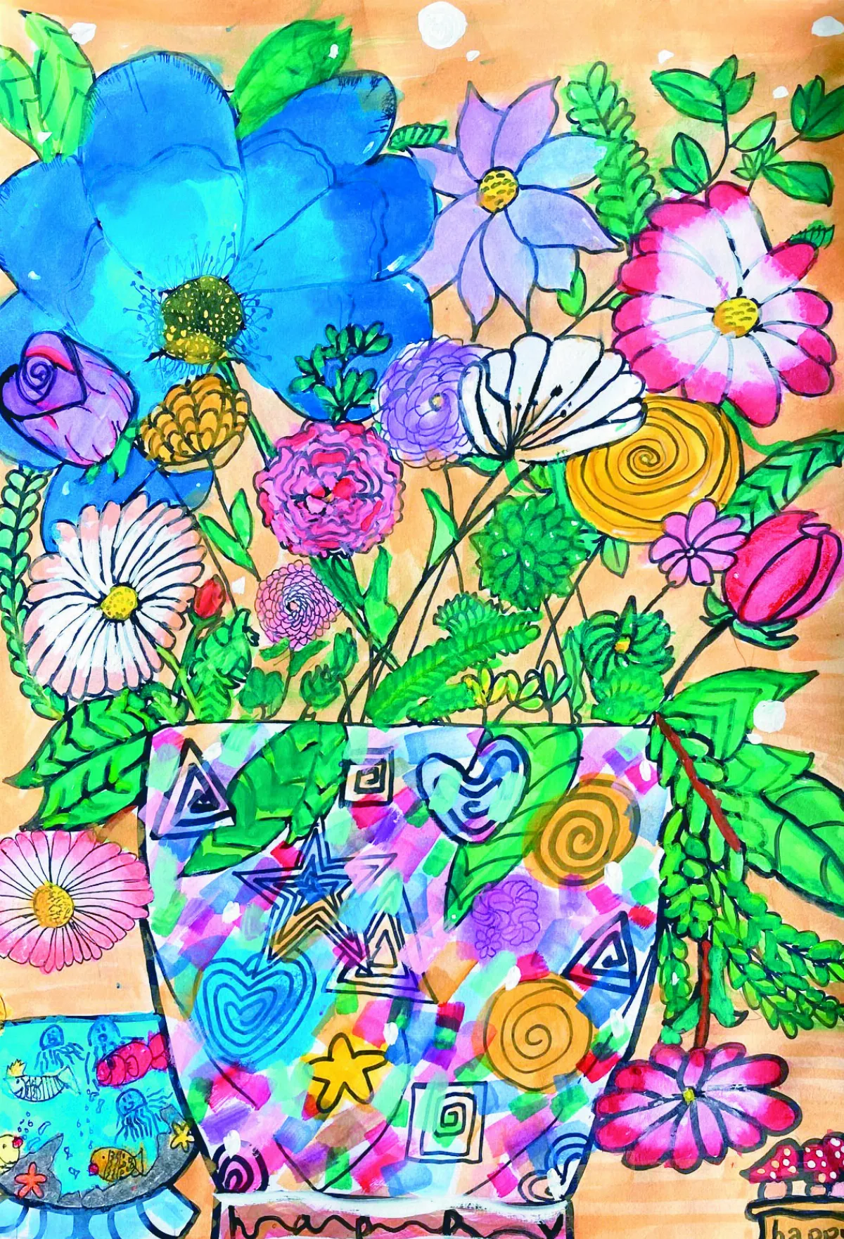 【快樂塗鴉簿】花團錦簇