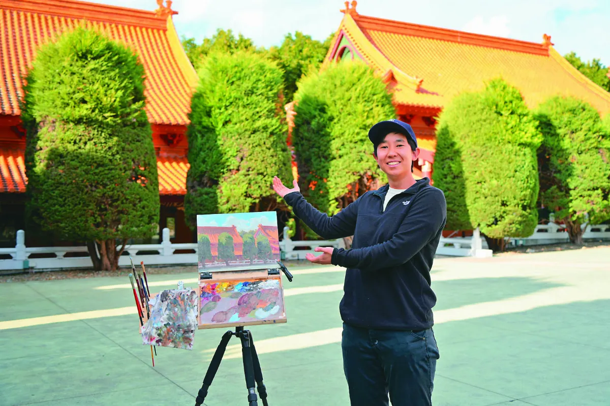 南天寺寫生  訪客找到內在安定力量