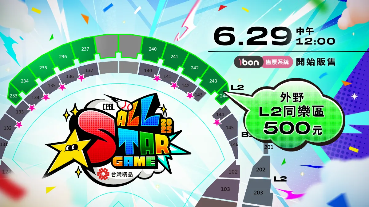中職／明星賽售票搶破頭 加開外野L2挑戰滿場