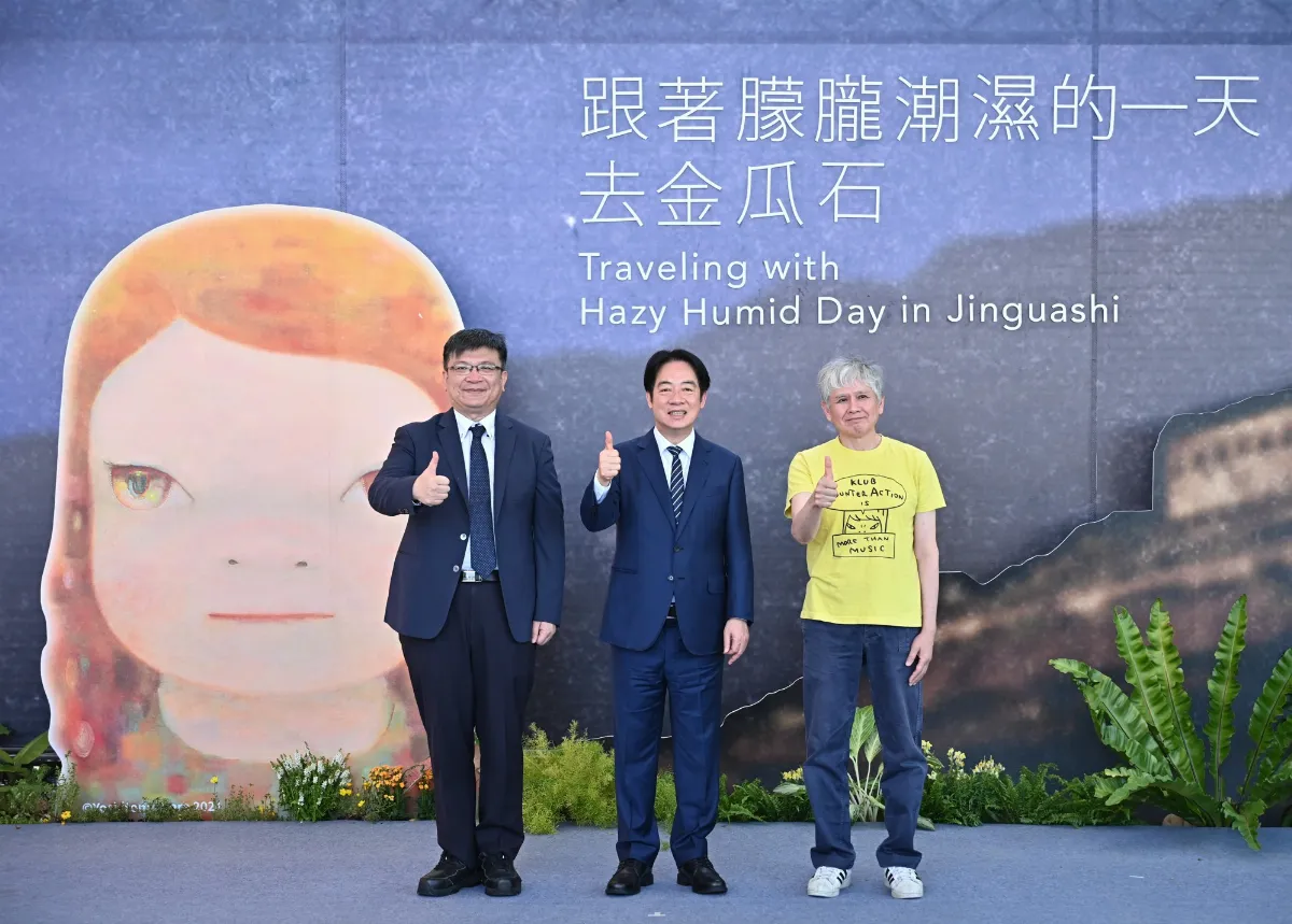 奈良美智金瓜石開展 賴總統讚畫作充滿朦朧神秘美